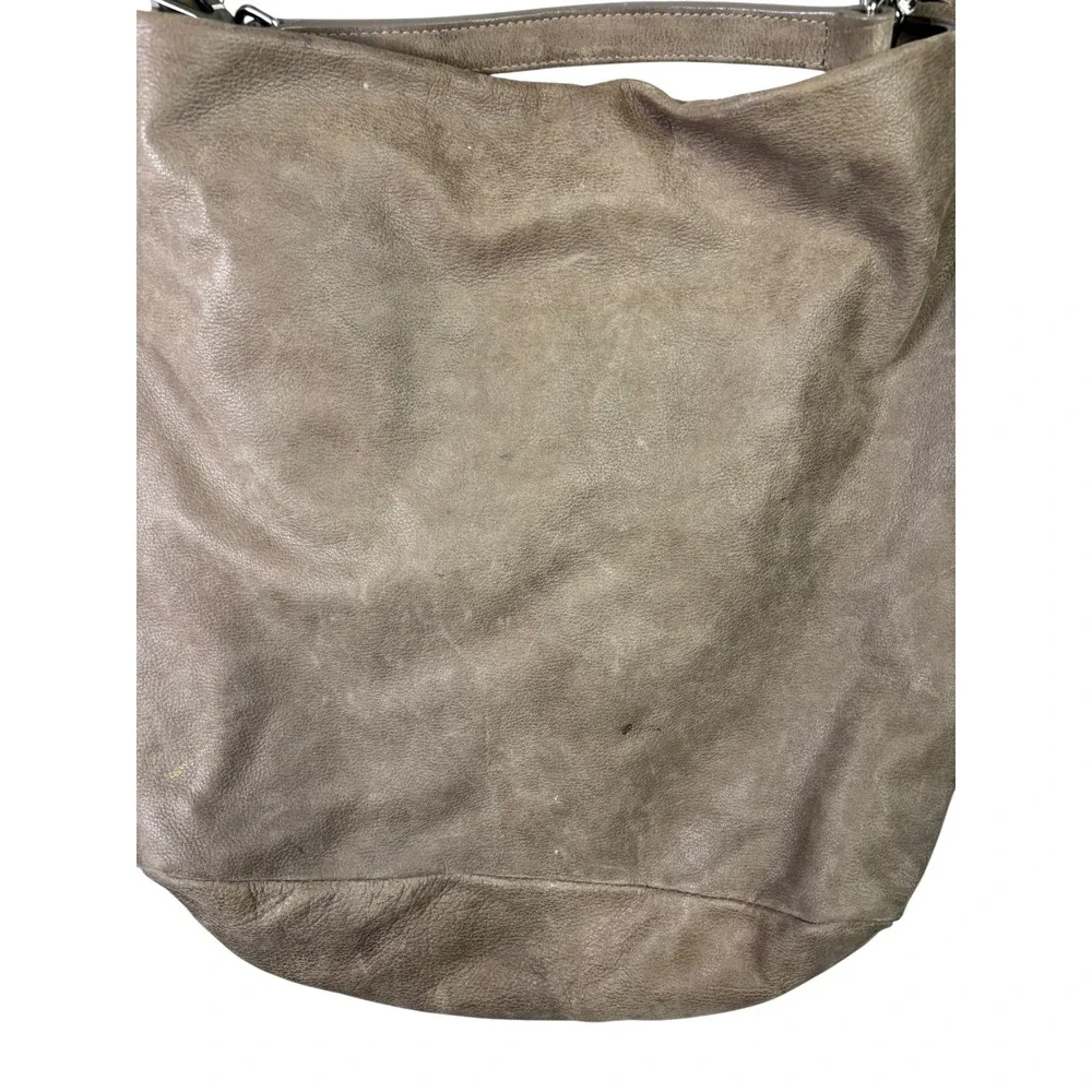 Gianni Chiarini Taupe Leather Hobo Bag Made in Italy Crossbody Shoulder Bag